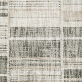 6' X 9' Grey Charcoal Ivory Tan Brown And Beige Geometric Power Loom Stain Resistant Area Rug - Homeroots - Flyclothing LLC
