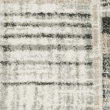 10' X 13' Grey Charcoal Ivory Tan Brown And Beige Geometric Power Loom Stain Resistant Area Rug - Homeroots - Flyclothing LLC