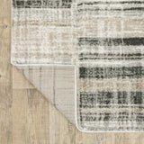 10' X 13' Grey Charcoal Ivory Tan Brown And Beige Geometric Power Loom Stain Resistant Area Rug - Homeroots - Flyclothing LLC