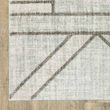 5' X 8' Gray And Ivory Geometric Power Loom Area Rug - Homeroots - Flyclothing LLC