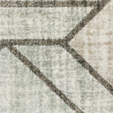 8' X 11' Gray And Ivory Geometric Power Loom Area Rug - Homeroots - Flyclothing LLC
