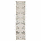 2' X 8' Brown And Ivory Geometric Power Loom Runner Rug - Homeroots - Flyclothing LLC