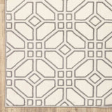 10' X 13' Ivory And Grey Geometric Power Loom Stain Resistant Area Rug - Homeroots - Flyclothing LLC