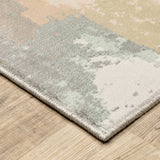 10' X 13' Sage Pink And Cream Abstract Power Loom Stain Resistant Area Rug - Homeroots - Flyclothing LLC