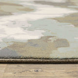 10' X 13' Sage Grey And Brown Abstract Power Loom Stain Resistant Area Rug - Homeroots - Flyclothing LLC