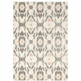 10' X 13' Ivory Pink And Sage Geometric Power Loom Stain Resistant Area Rug - Homeroots - Flyclothing LLC