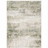 3' X 5' Beige Grey Brown And Sage Green Abstract Power Loom Stain Resistant Area Rug - Homeroots - Flyclothing LLC