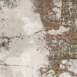 10' X 13' Grey Salmon Pink Blue Beige And Green Abstract Power Loom Stain Resistant Area Rug - Homeroots - Flyclothing LLC