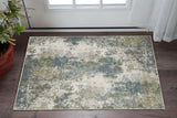 3' X 5' Blue Grey Green And Beige Abstract Power Loom Stain Resistant Area Rug - Homeroots - Flyclothing LLC