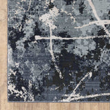 8' X 11' Blue Grey And Beige Abstract Power Loom Stain Resistant Area Rug - Homeroots - Flyclothing LLC