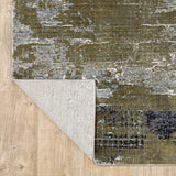 2' X 8' Blue Green Grey Brown And Beige Abstract Power Loom Stain Resistant Runner Rug - Homeroots - Flyclothing LLC
