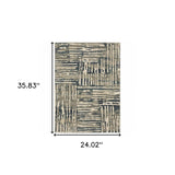 2' X 3' Blue And Beige Abstract Power Loom Stain Resistant Area Rug - Homeroots - Flyclothing LLC