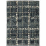 4' X 6' Blue And Ivory Geometric Power Loom Stain Resistant Area Rug - Homeroots - Flyclothing LLC