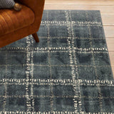 4' X 6' Blue And Ivory Geometric Power Loom Stain Resistant Area Rug - Homeroots - Flyclothing LLC