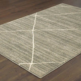 2' X 3' Grey And Ivory Geometric Power Loom Stain Resistant Area Rug - Homeroots - Flyclothing LLC