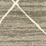 10' X 13' Grey And Ivory Geometric Power Loom Stain Resistant Area Rug - Homeroots - Flyclothing LLC