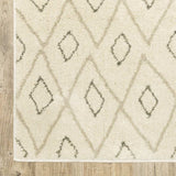 2' X 8' Sand Ash Grey And Ivory Geometric Power Loom Stain Resistant Runner Rug - Homeroots - Flyclothing LLC