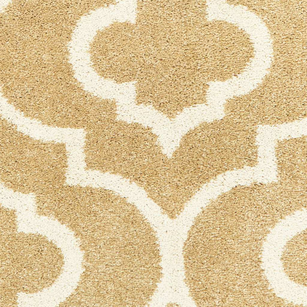 2' X 3' Gold And Ivory Geometric Power Loom Stain Resistant Area Rug - Homeroots - Flyclothing LLC