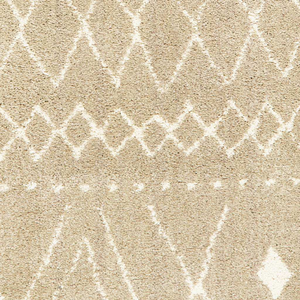 2' X 3' Sand And Ivory Geometric Power Loom Stain Resistant Area Rug - Homeroots - Flyclothing LLC