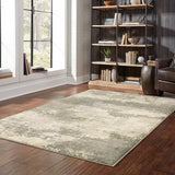 2' X 3' Beige And Grey Abstract Power Loom Stain Resistant Area Rug - Homeroots - Flyclothing LLC