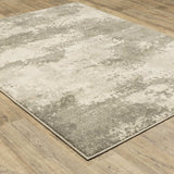 2' X 3' Beige And Grey Abstract Power Loom Stain Resistant Area Rug - Homeroots - Flyclothing LLC