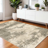 4' X 6' Beige And Grey Abstract Power Loom Stain Resistant Area Rug - Homeroots - Flyclothing LLC