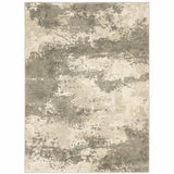 8' X 10' Beige And Grey Abstract Power Loom Stain Resistant Area Rug - Homeroots - Flyclothing LLC