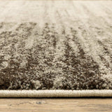 2' X 8' Beige And Grey Abstract Power Loom Stain Resistant Runner Rug - Homeroots - Flyclothing LLC