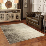 2' X 3' Beige And Grey Abstract Power Loom Stain Resistant Area Rug - Homeroots - Flyclothing LLC