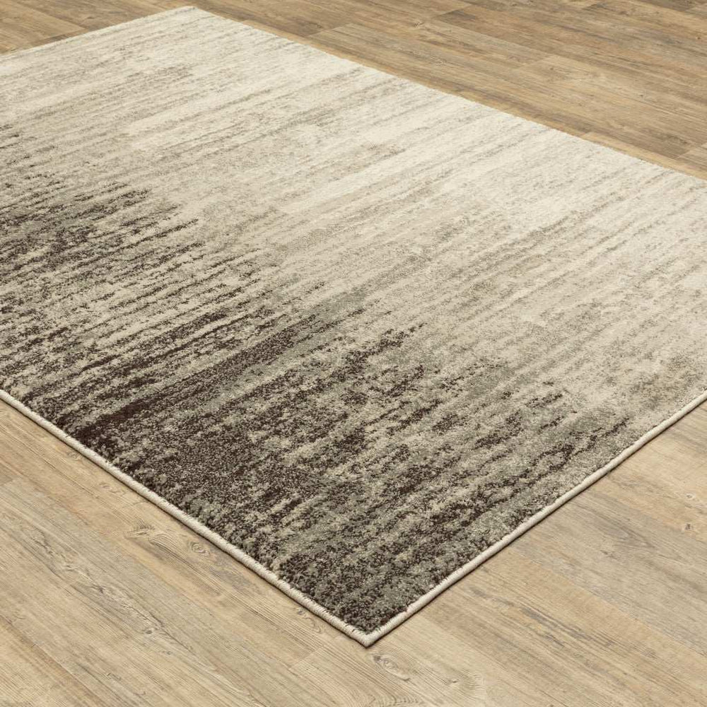 2' X 3' Beige And Grey Abstract Power Loom Stain Resistant Area Rug - Homeroots - Flyclothing LLC