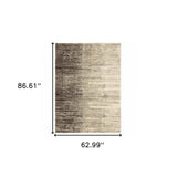 5' X 7' Beige And Grey Abstract Power Loom Stain Resistant Area Rug - Homeroots - Flyclothing LLC