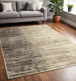 5' X 7' Beige And Grey Abstract Power Loom Stain Resistant Area Rug - Homeroots - Flyclothing LLC