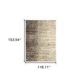 10' X 13' Beige And Grey Abstract Power Loom Stain Resistant Area Rug - Homeroots - Flyclothing LLC