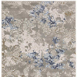 2' X 8' Grey Blue Ivory Brown And Navy Abstract Power Loom Stain Resistant Runner Rug - Homeroots - Flyclothing LLC