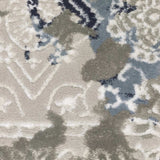 10' X 13' Grey Blue Ivory Brown And Navy Abstract Power Loom Stain Resistant Area Rug - Homeroots - Flyclothing LLC