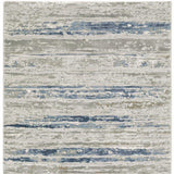 2' X 8' Grey Blue Light Blue Ivory And Brown Abstract Power Loom Stain Resistant Runner Rug - Homeroots - Flyclothing LLC