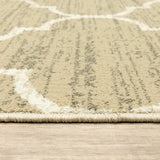 10' X 13' Beige And Ivory Geometric Power Loom Stain Resistant Area Rug - Homeroots - Flyclothing LLC