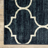 10' X 13' Navy And Ivory Geometric Power Loom Stain Resistant Area Rug - Homeroots - Flyclothing LLC