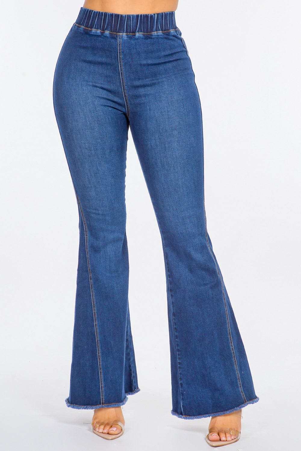 American Bazi High Waist Curvy Flare Jeans - Trendsi - Flyclothing LLC