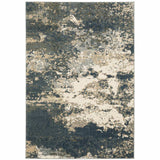 10' X 13' Beige Blue And Sage Abstract Power Loom Stain Resistant Area Rug - Homeroots - Flyclothing LLC