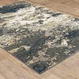 10' X 13' Beige Blue And Sage Abstract Power Loom Stain Resistant Area Rug - Homeroots - Flyclothing LLC