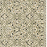 10' X 13' Green Ivory Grey And Tan Floral Power Loom Stain Resistant Area Rug - Homeroots - Flyclothing LLC