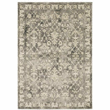 6' X 9' Grey Beige Tan And Brown Oriental Power Loom Stain Resistant Area Rug - Homeroots - Flyclothing LLC