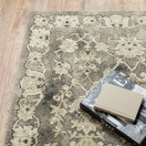 10' X 13' Grey Beige Tan And Brown Oriental Power Loom Stain Resistant Area Rug - Homeroots - Flyclothing LLC