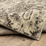 10' X 13' Grey Ivory And Brown Oriental Power Loom Stain Resistant Area Rug - Homeroots - Flyclothing LLC