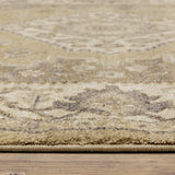 2' X 8' Beige Grey Tan And Charcoal Oriental Power Loom Stain Resistant Runner Rug - Homeroots - Flyclothing LLC