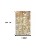 10' X 14' Grey And Brown Abstract Hand Loomed Stain Resistant Area Rug - Homeroots - Flyclothing LLC