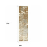 2' X 10' Grey And Brown Abstract Hand Loomed Stain Resistant Runner Rug - Homeroots - Flyclothing LLC
