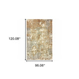 8' X 10' Grey And Brown Abstract Hand Loomed Stain Resistant Area Rug - Homeroots - Flyclothing LLC