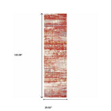2' X 10' Pink And Red Abstract Hand Loomed Stain Resistant Runner Rug - Homeroots - Flyclothing LLC